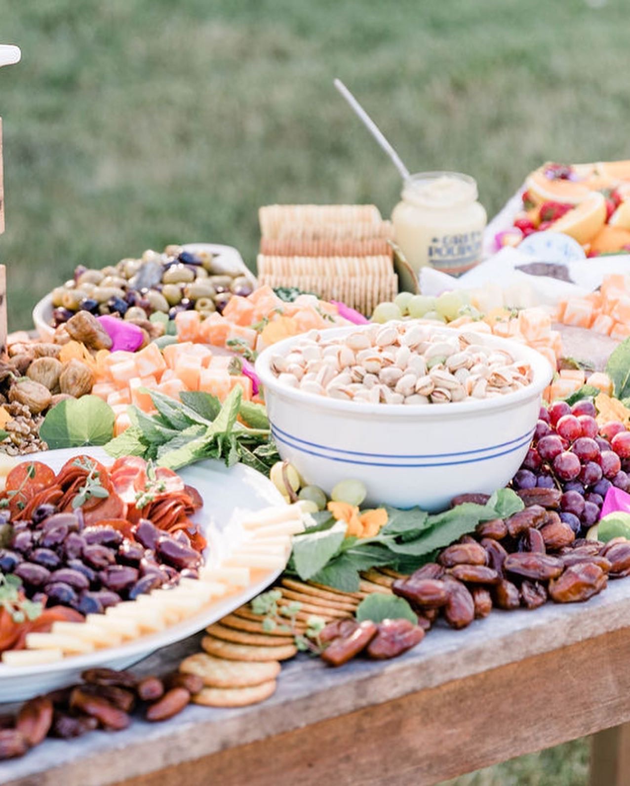 Farm-to-table catering spread by The Holistic Trick